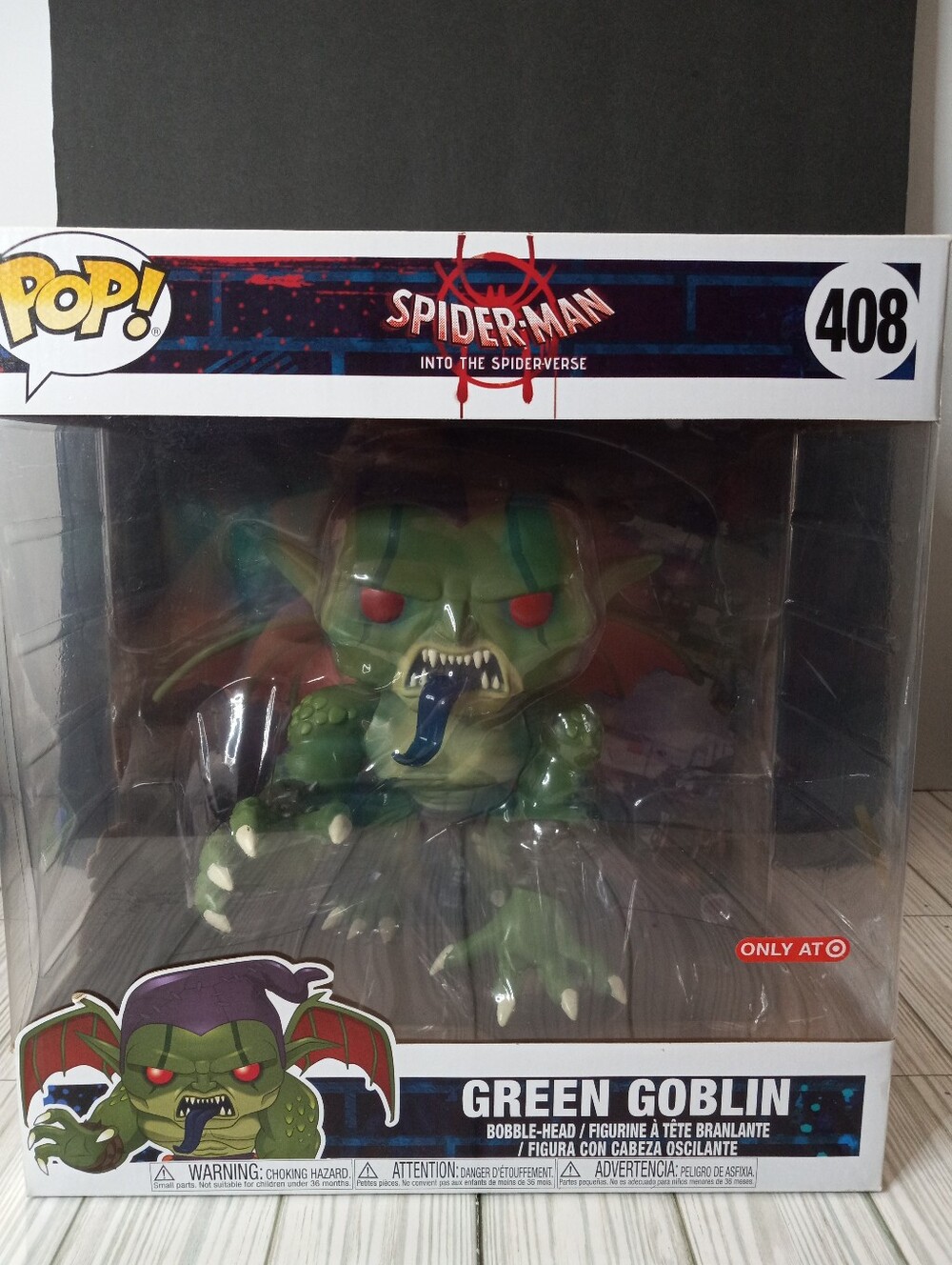 Funko Pop! Green Goblin (Spider-Verse) #408  Bobblehead Jumbo 10" Figure